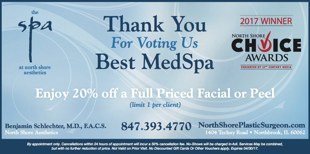 Thank You for Voting North Shore Aesthetics Best MedSap