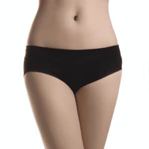 Woman wearing black underwear